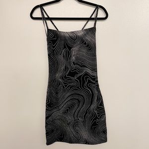 Fitted Abstract Glitter Dress